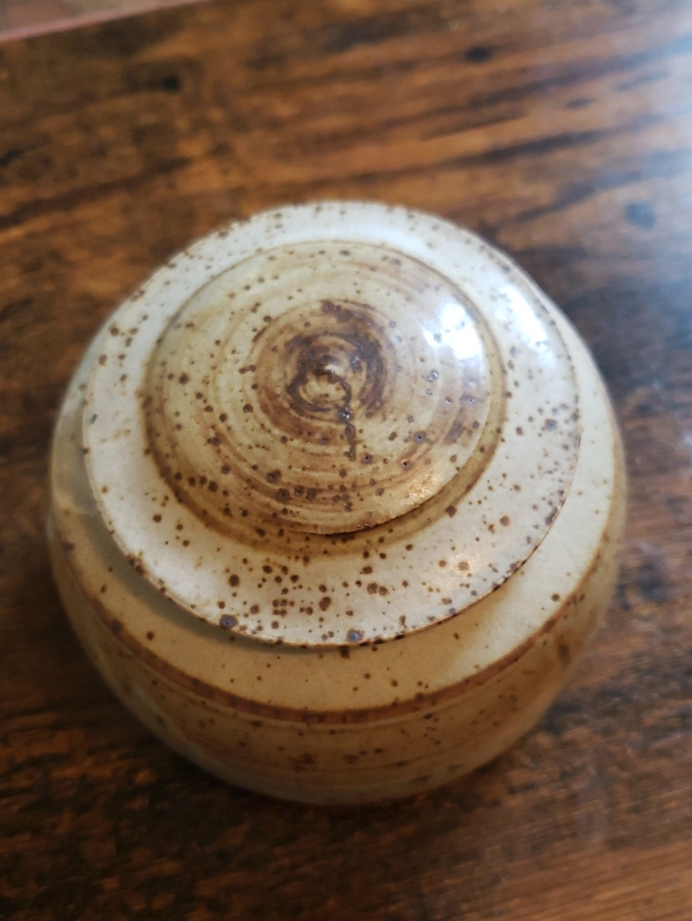 Signed Haas Pottery Studio Pottery Trinket Spice Jar - Picture 6 of 14